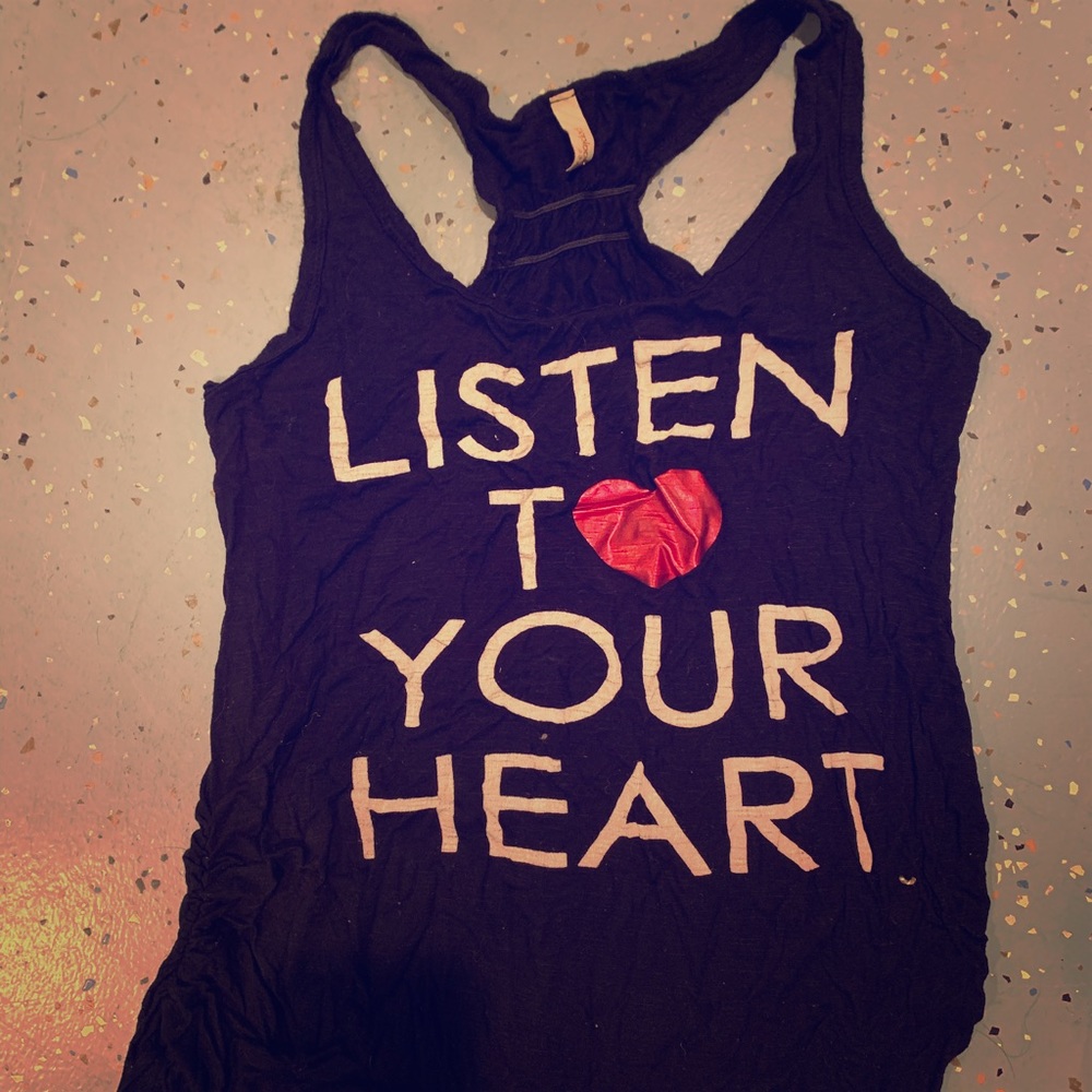 Listen to your heart tank top